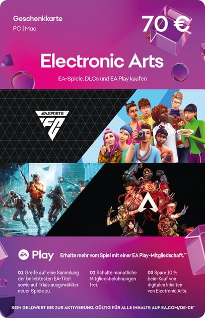 EA Gift Card 70 Gamecardsdirect