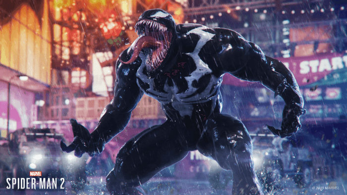 Venom, the main villain/ally of the game
