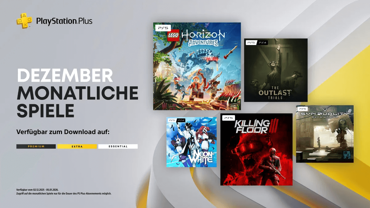 PSPlus Games December 2025 header