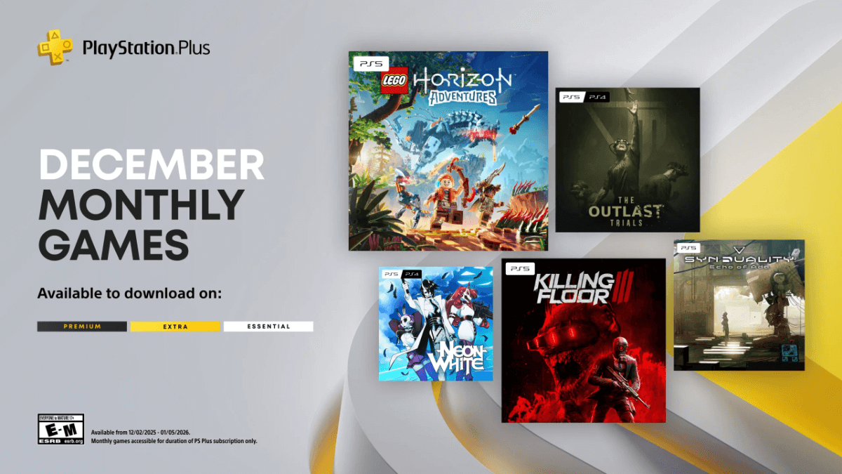 PSPlus Games December 2025 header