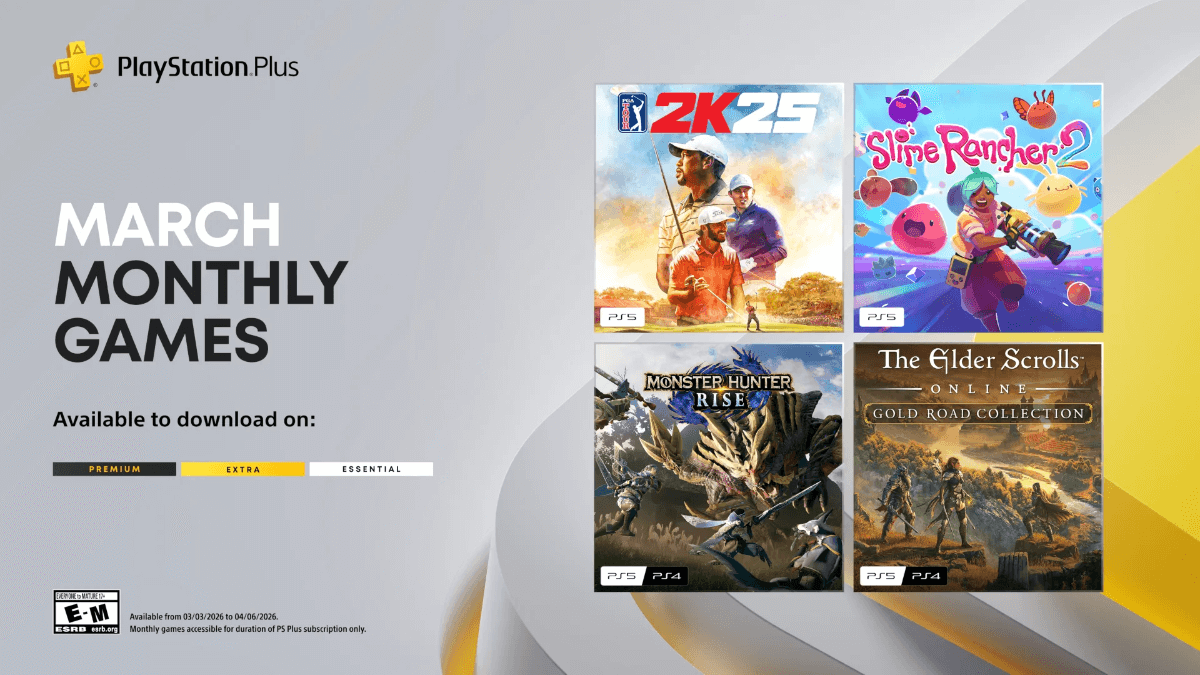PSPlus Games March 2026 header