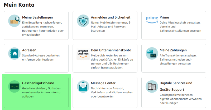 Sélectionnez les cartes-cadeaux ici