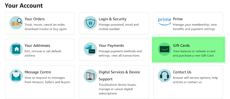 Select Gift Cards here Select Gift Cards here