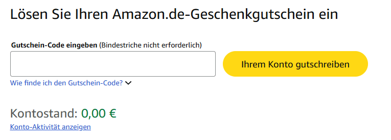 Entrez votre code Amazon ici