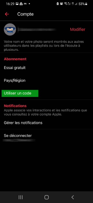 C’est ici que vous pouvez échanger un code Apple sur Android