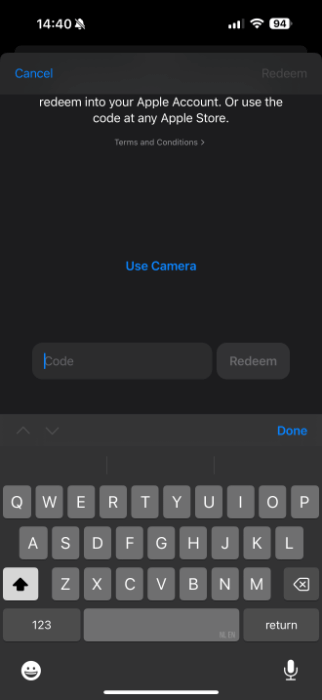 L’écran de redémarrage sur l’iPhone