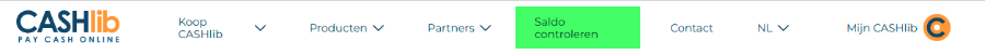 Startpagina van CASHlib