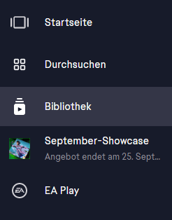 Klik op Bibliotheek in de EA-app
