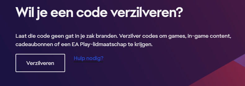 De pagina Inruilen op de EA-website De pagina Inruilen op de EA-website