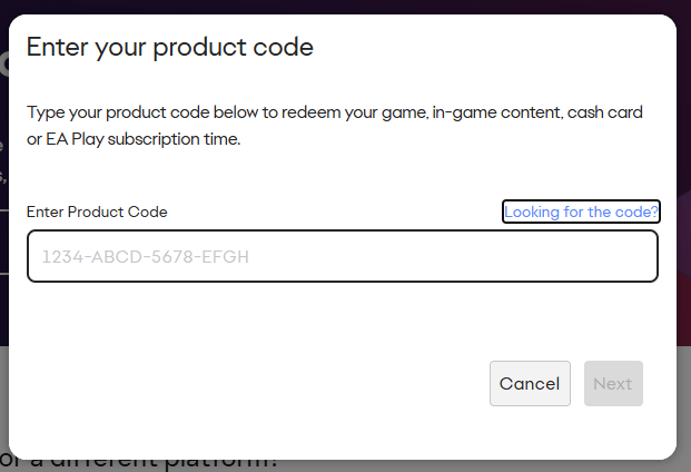 This is where you type your EA code