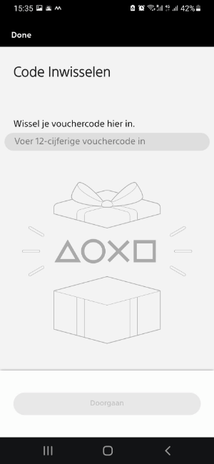 Het inwisselscherm op de PlayStation-app Het inwisselscherm op de PlayStation-app