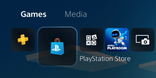 L’icône de la boutique sur ps5