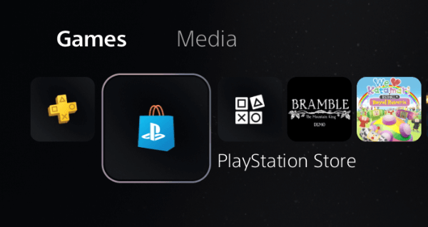 Het Store-pictogram op de PS5 Het Store-pictogram op de PS5