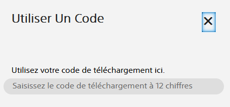 L’écran d’échange sur le site PlayStation