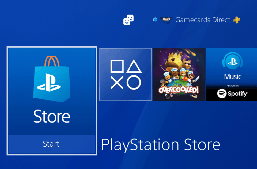 Playstation store screen