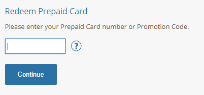 PSN redeem prepaid card screen
