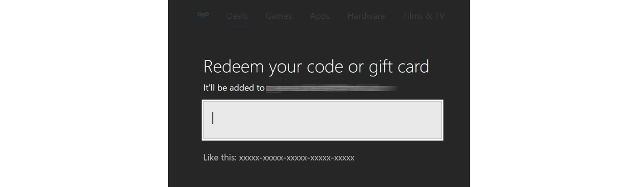 enter redeem code on xbox console
