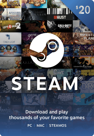 Steam Gift Cards | US $20