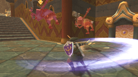 Screenshot 5: Link defeats two goblins