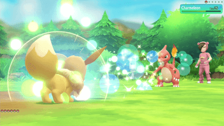 Eevee, use Bouncy Bubble!