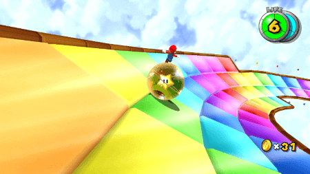 Super Mario Galaxy 1+2 - Mario court sur un ballon