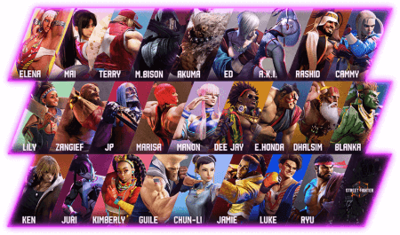 Street Fighter 6 - La liste élargie
