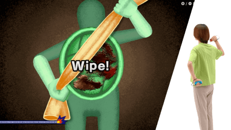 WarioWare Move It! - Wipe your back