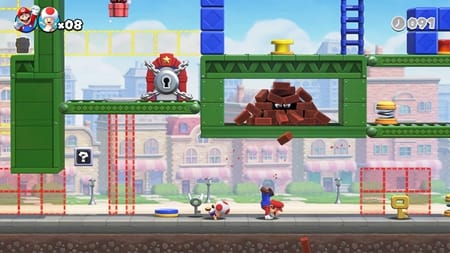 Mario VS Donkey Kong - Mario et Toad font des acrobaties