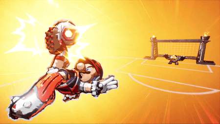 Mario Strikers - Mario is about to score