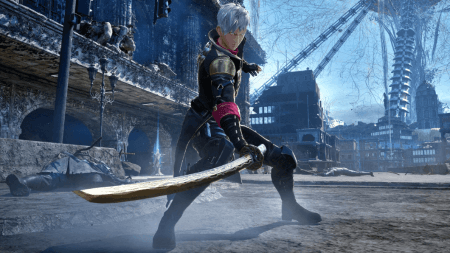 The unnamed protagonist of Code Vein II ready for combat