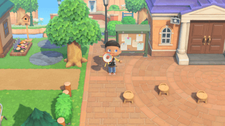Animal Crossing New Horizons - Utiliser le mégaphone pour appeler des amis
