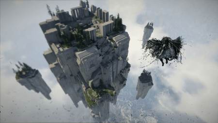 Crimson Desert – Spieler mit Felsen am Himmel