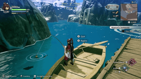 Guardians of Azuma - Relax by fishing between battles