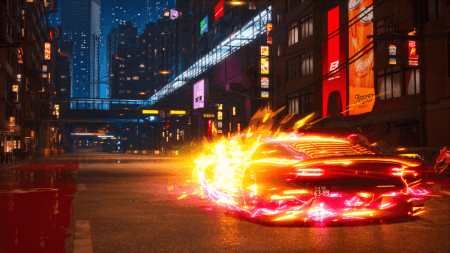 Screamer - A car in full Overdrive mode