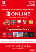 Switch Online Family + Expansion 12 months