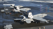 Ace Combat 8 - Wings of Theve - L'écran de configuration de l'avion