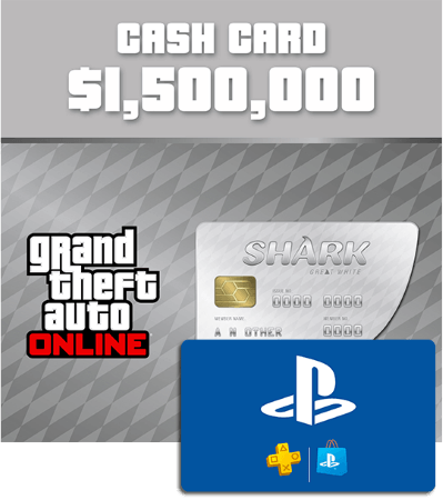PSN - GTA Great White Shark card