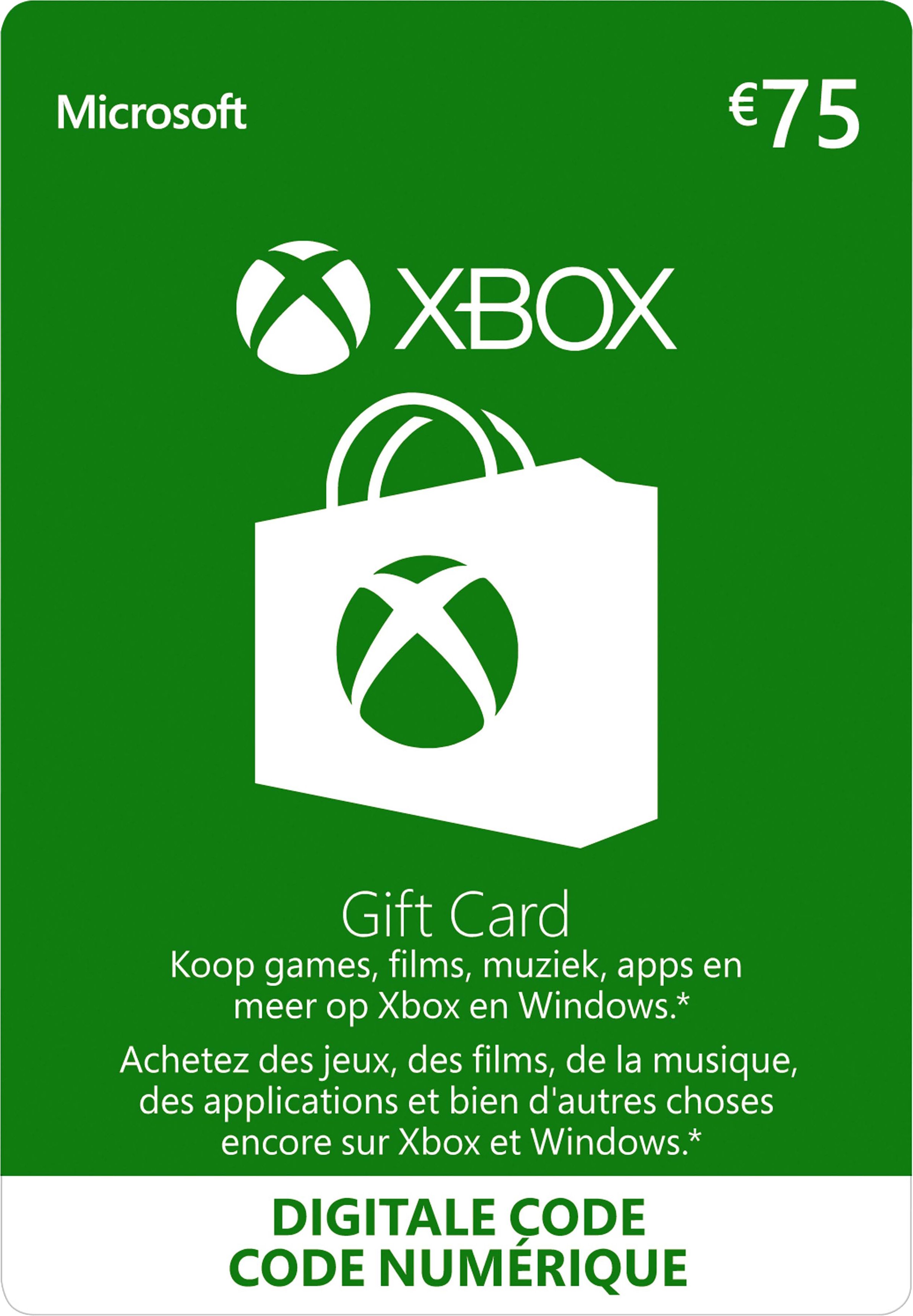 Twinkelen uitsterven Speeltoestellen Xbox Gutschein | €75 | Gamecardsdirect.com
