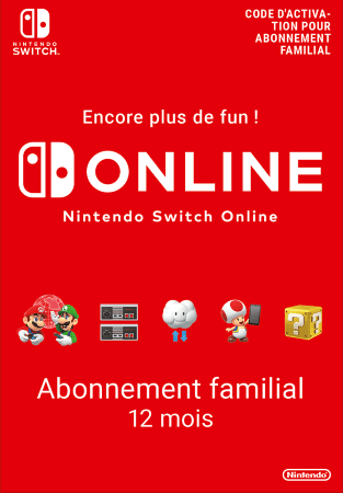 Nintendo Switch Online 12 mois abonnement familial