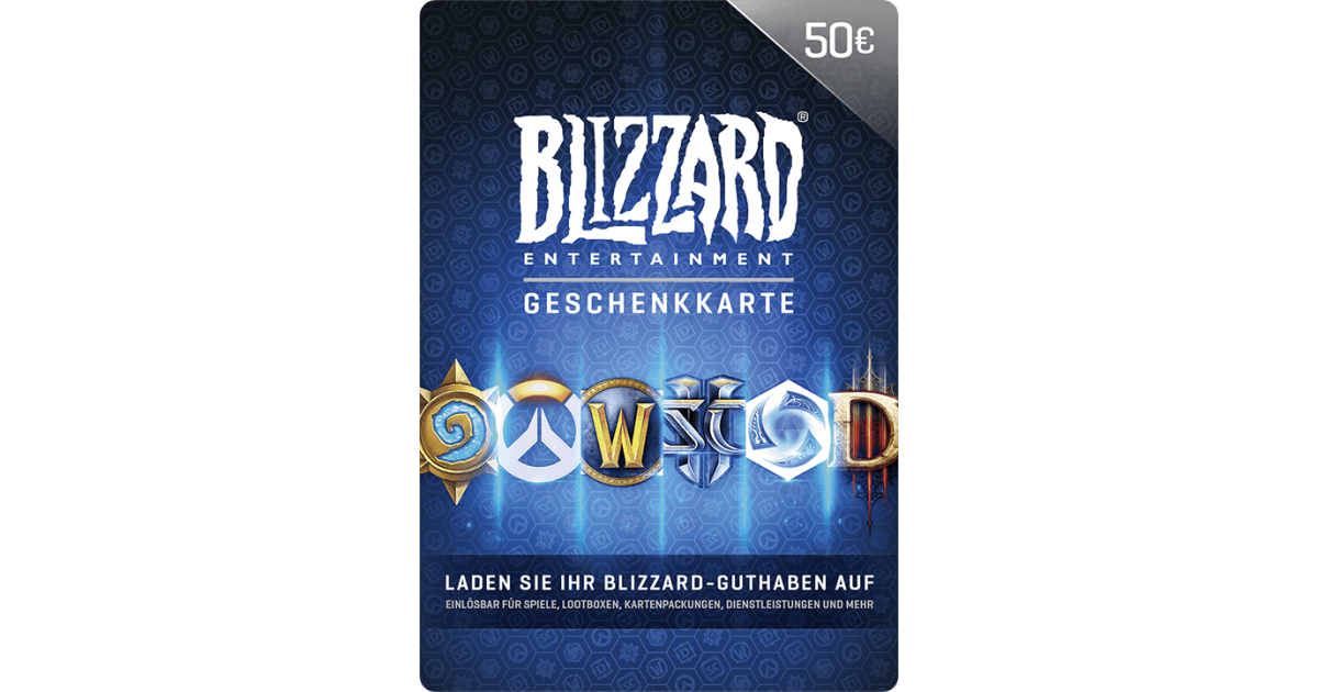 bei Blizzard-Gutschein Sofortige 50 € Euro