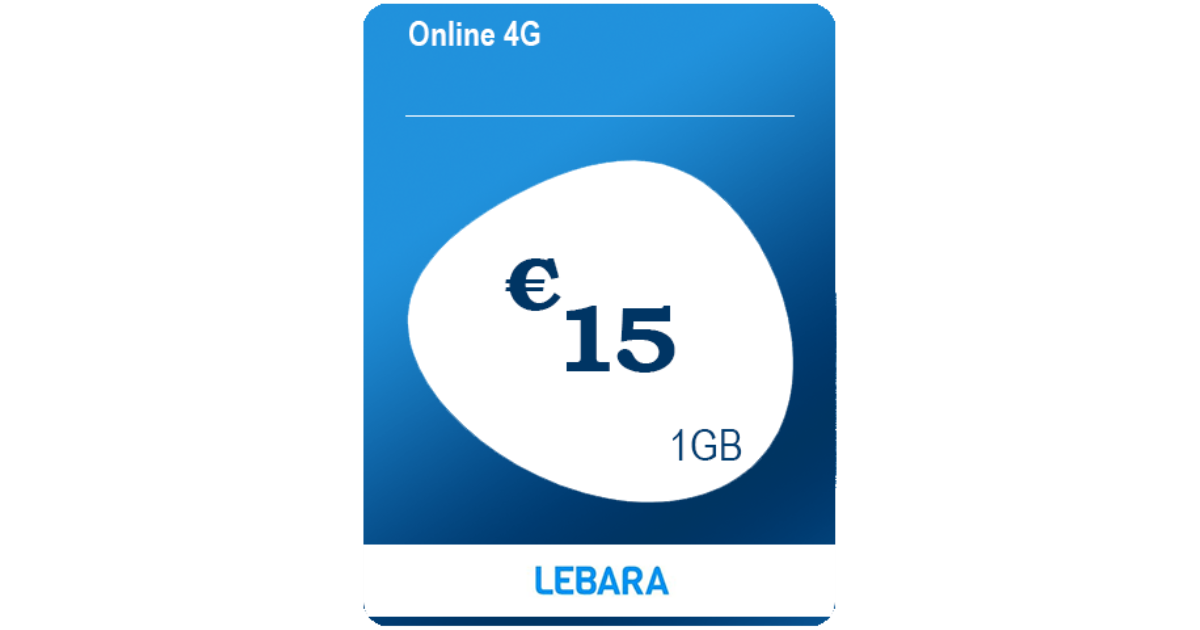 Lebara Online €15 4G 