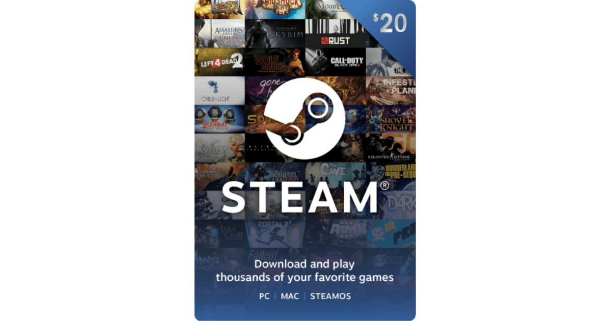 Steam $20 Gift Cards | US