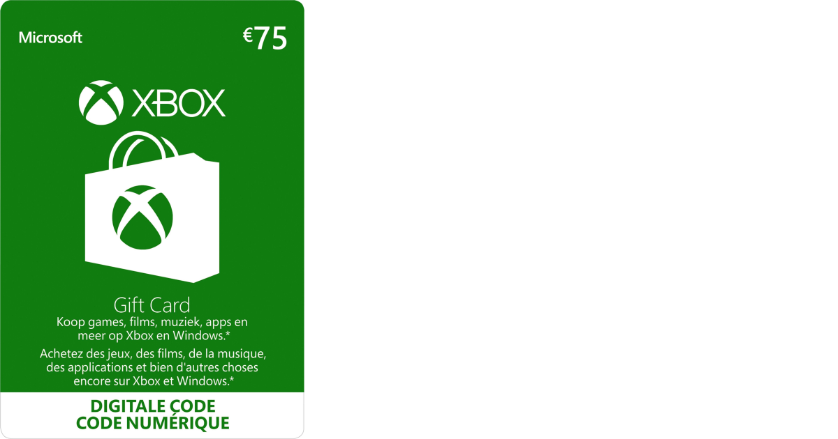 Cartes cadeaux Xbox et Microsoft