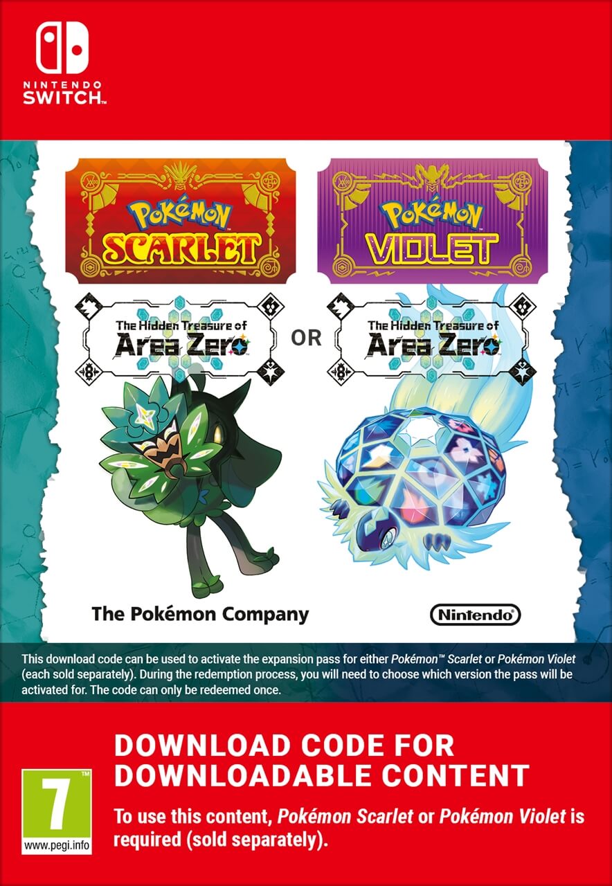 Jogo Nintendo Switch Pokémon Scarlet + DLC The Hidden Treasure of Area Zero