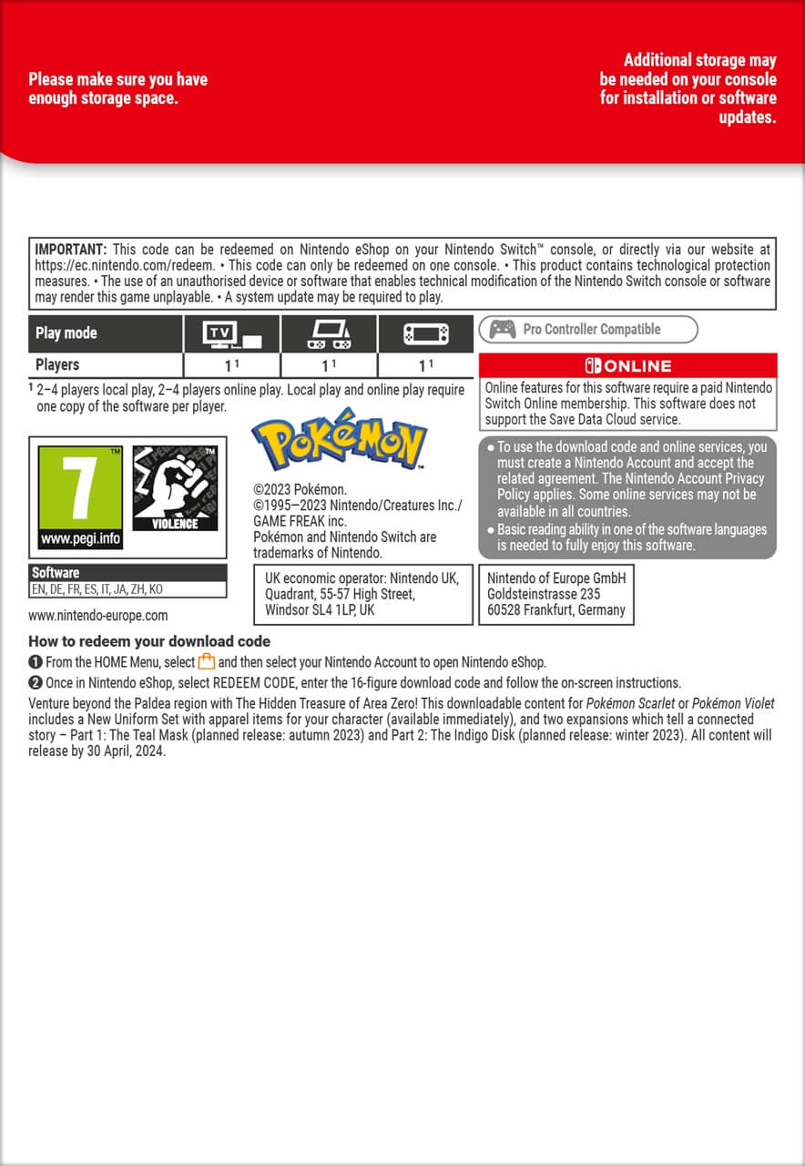 Pokémon Sword Expansion Pass or Pokémon Shield Expansion Pass (Retail  Version) - [Switch Digital Code]