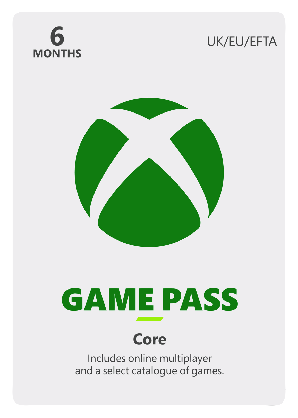 Game pass Core 6 months EN