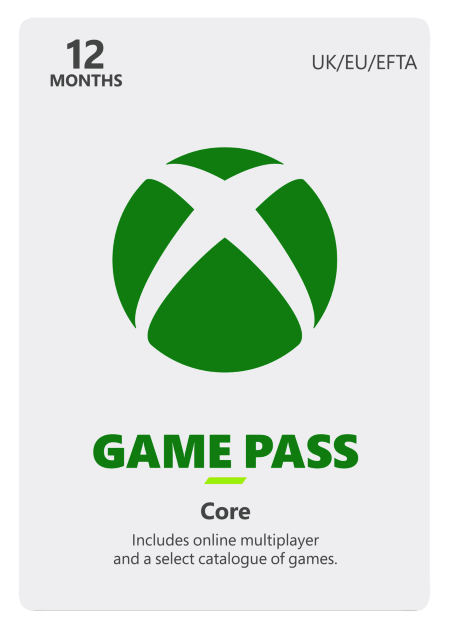 Game Pass Core 12 months, € 59,99