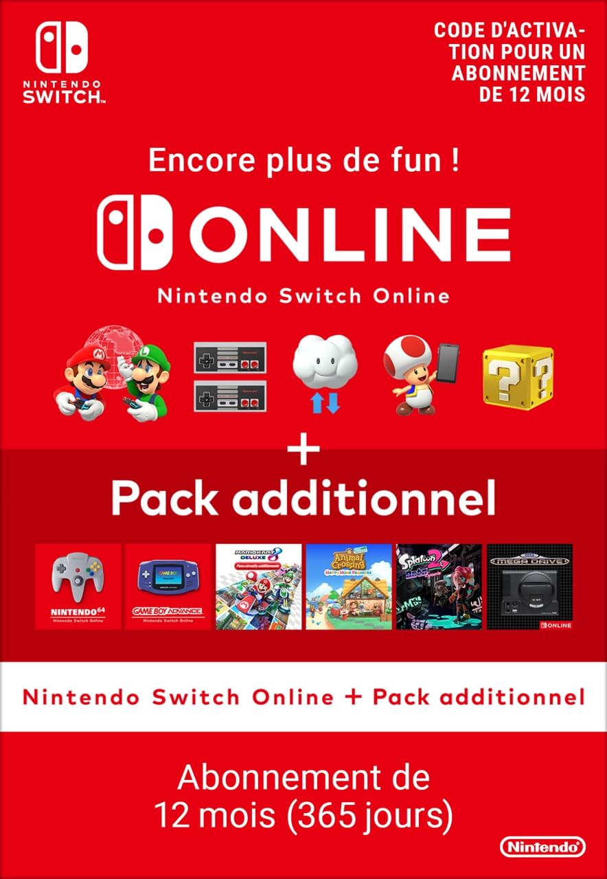 Nintendo Switch Online + Pack d'extension 365 jours