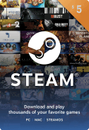 Steam Gift Card 5 US