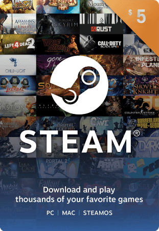 steam gift card 5 us